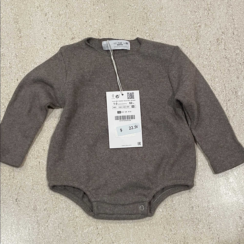 Zara Classic Gray Kids Bodysuit